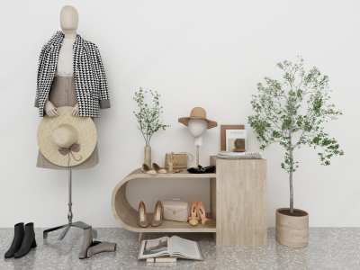 现代服饰鞋帽3D模型下载